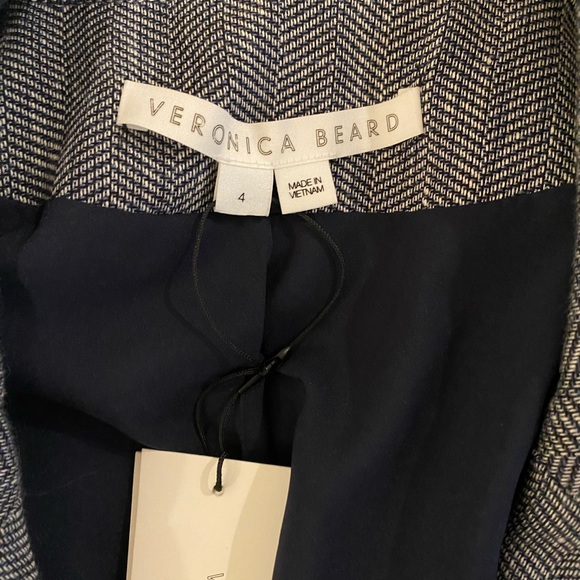 Veronica Beard Martel Dickey Jacket Blazer Blue White New With Tags Size 4 - Picture 4 of 7